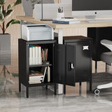 SUPEER 24.4" H Metal Locker Storage Cabinet with Adjustable Shelf, 1 Door Small Storage Cabinet with Adjustable Leveling Foot for Home,Office, Kids Locker,Assembly Required,Balck SUPEER