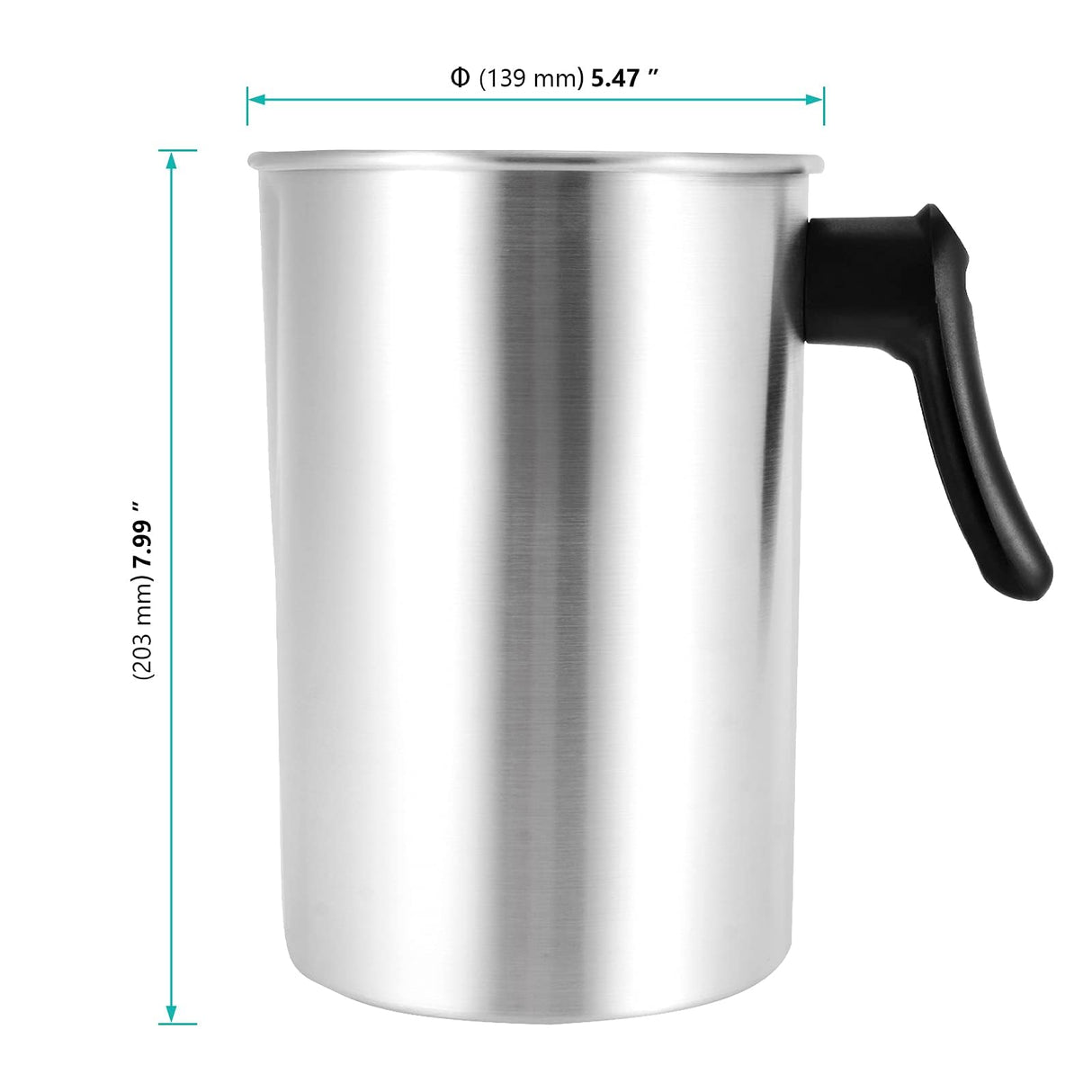 FUNSUEI 2 Packs Candle Making Pouring Pot, 4 Pounds Wax Melting Pot with Dripless Pouring Spout & Heat-Resisting Handle, Aluminum Candle Making Pitcher for DIY Candle Making Kits, FUNSUEI