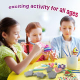 Heart, Flower & Star-Shaped Rocks - Glow in The Dark Rock Painting Kit for Kids - Arts & Crafts for Kids Ages 6-12 – Unique Girl Gift Kits Art Toys Birthday Gifts for 6 7 8 9 10 11 12 Year Old Girls THE SCHOLAR ANT