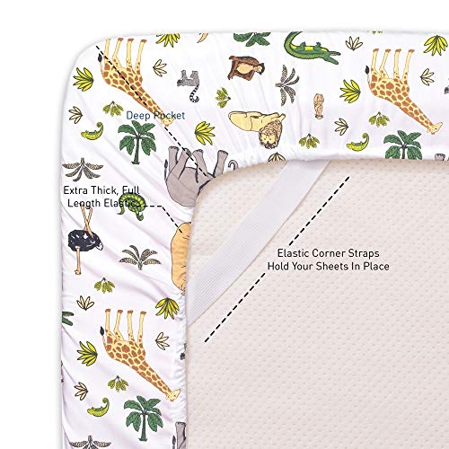 1500 Supreme Kids Bed Sheet Collection - Fun Colorful and Comfortable Boys and Girls Toddler Sheet Sets - Deep Pocket Wrinkle Free Soft and Cozy Bedding - Twin, Wild Animal Sweet Home Collection