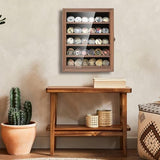 ASmileIndeep Military Challenge Coin Display Case Holder Shadow Box Solid Wood for Wall Mounted with HD Glass Door Military Coin Rack with Removable ASmileIndeep