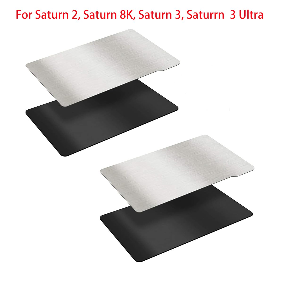 KOYOFEI 2PCS Resin 3D Printer Flex Building Plate, Spring Steel Flexible Plate and Magnetic Base Platform for Saturn 2 8K,Saturn 8K, Saturn 3, Saturn 3 Ultra 224x129mm - WoodArtSupply