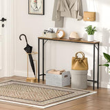 Vantimo 47.2" Console Table, Narrow Entryway Table, Skinny Sofa Table, Behind Couch Table, Long Skinny Table, DisplayTable for Entryway, Living Room, Foyer, Corridor, Office, Rustic Brown Vantimo