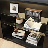 SUSSURRO LED TV Stand for 60/65 inch TV, Television Table Center Media Console with Drawer and Led Lights, High Glossy Modern Entertainment Center for Living Game Room Bedroom, Black SUSSURRO