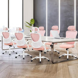 Sweetcrispy Home Office Managerial Executive Chair, High-Back Mesh with Adjustable Headrest, Flip-up Armrest Comfortable Lumbar Support, Comfy Arms for Bedroom,Study,Student Sweetcrispy