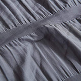 SLEEP ZONE Luxury Seersucker Queen Comforter Set 3-Piece, Soft & Lightweight Down Alternative Duvet Insert with Pillow Sham Cooling for Summer, Gray SLEEP ZONE