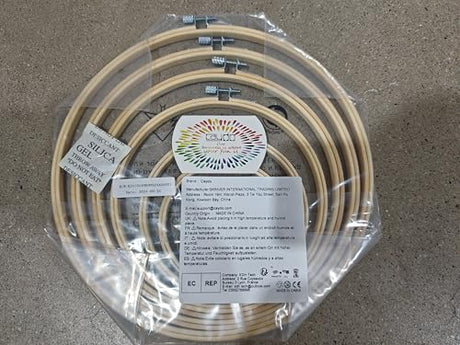 Caydo 6 Pieces Embroidery Hoop Set Circle Cross Stitch Hoop Ring 4 inch to 10 inch for Embroidery and Cross Stitch Caydo