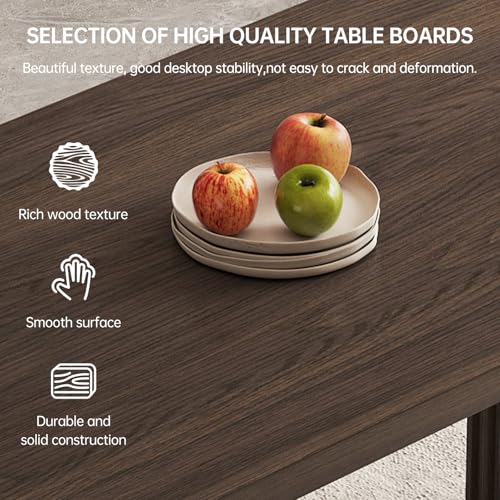 GlimBiz 9 Piece Dining Room Table Set for 8 People, Mid Century Modern 66.93 Inch Rectangle Kitchen Dining Table with 8 Fabric Chairs Set, Suitable for KitchenApartment (Dining Table with 8 Chairs) GlimBiz