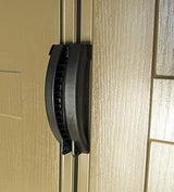 Duramax Woodbridge Plus 10.5 x 8 (8.02 m2) Plastic Garden Shed with 1 Fixed Window & Metal Foundation Kit, Strong Metal Roof Structure Fire Retardant and Maintenance-Free Storage Shed - Ivory/Brown DURAMAX