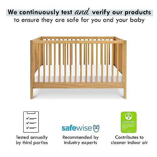DaVinci Birdie 3-in-1 Convertible Crib, Honey, Easy Assemble, Greenguard Gold Certified DaVinci