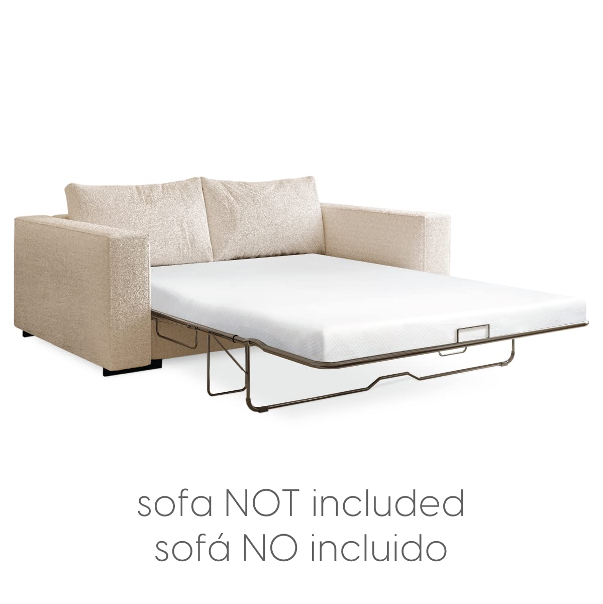 Milliard 4.5 Inch Memory Foam Replacement Mattress with Breathable, Waterproof and Washable Cover for Full Size Sleeper Sofa and Couch Beds (Sofa Not Included) - Full Milliard