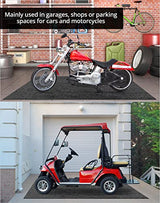 QWORK Oil Absorbing Pad Garage Floor Mats, Over Large 8.5' x 6' Reusable/Washable Oil Spill Mat Parking Mats, Protect Floor from Drips, Stainls, Spills & Splashes, Black, 1 Pack QWORK