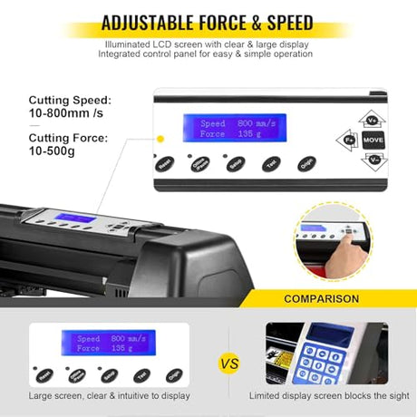 8 in 1 Heat Press 15"x15" Sublimation Machine + 53" Vinyl Cutter/Plotter Cutting CooFel