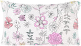 J-pinno Painting Flower Plant Cute Cozy Fun Full Sheet Set for Kids Girls Children 100% Cotton Flat Sheet + Fitted Sheet + Pillowcase Bedding Set (Flower, Full) J-pinno