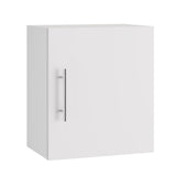 JPND Small Wall Cabinet, 18" W x 12" D x 20" H Wooden Wall Mounted Storage Cabinet, 1 Door Cabinet with Soft Close and Metal Handle and Adjustable Shelf, for Kitchen, Garage, Laundry, Bathroom, White JPND