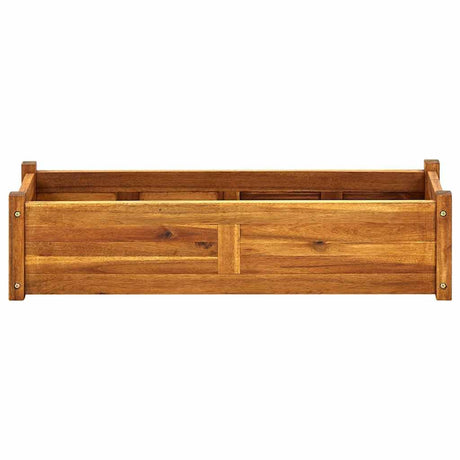 vidaXL Garden Raised Bed, Wooden Raised Flower Bed for Flowers and Plants, Solid Acacia Wood Planter, Outdoor and Indoor Use, Brown vidaXL