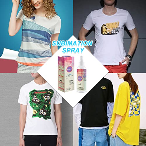 Coating Spray for Cotton Shirts,100ML Plus Spray for Cotton Blanks Shirts Polyester Tote Bag, Super Print Adhesion & Quick Dry Waterproof High Gloss Finish Eesilim