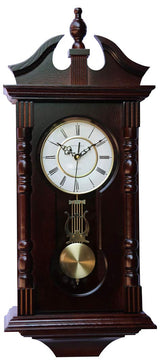 Vmarketingsite Wall Clocks: Grandfather Wood Wall Clock with Chime. Pendulum Wood Traditional Clock. Makes a Great Housewarming or Birthday Gift Wall Clock Chimes Every Hour with Westminster Melody Vmarketingsite