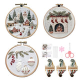 Ramonbell 15pcs Christmas Cross Stitch Kits, Christmas Needlepoint Kits, DIY Embroidery Starter Kit for Adults and Beginners, Birthday Gift for Handicraft Enthusiasts