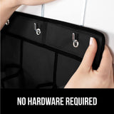 GORILLA GRIP Over the Door Shoe Organizer, 24 Large Breathable Mesh Pockets, Space Saving Hanging Storage Holder, Closet Rack Hanger Holds Up to 40 lbs, Hangs on Closets for Shoes, Accessories, Black GORILLA GRIP