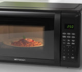Emerson MW7302B Compact Countertop Microwave Oven with Touch Control, LED Display, 700W, 10 Power Levels, 6 Auto Menus, Glass Turntable and Child Safe Lock, 0.7 Cu., Ft. Black Emerson