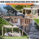 ITeVe.GD 3-Way Pergola Kit,3-Way T-Shape Flat Pergola DIY Brackets for 6 x 6 (Actual:5.5"x5.5") Lumber for Patio Pergola,Log Cabin Gazebo W/Hardware - 1 Pack… ITeVe.GD