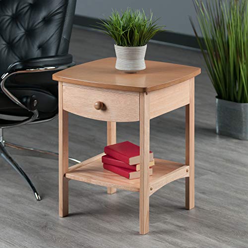 Winsome 82218 Wood Claire Accent Table, Natural 18 inches - WoodArtSupply