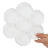 ZENFUN 15 Pack Paint Tray Palettes with 7 Wells, White Plastic Paint Mixing Tray Watercolor Painting Dish for Oil Art, Gouache, Kids Adults Painters, Easy to Clean ZENFUN