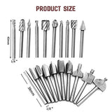 HSS Router Carbide Engraving Bits and Router Bit Set 1/8"(3.2mm) Shank HSS Rotary Router Bits Tool for DIY Woodworking Edge Grooving Wood Deburring Engraving and Milling,20 Pcs SaferCCTV