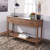 SAFAVIEH Home Collection Peyton Brown 3-Drawer Lower Shelf Console Table CNS5705C SAFAVIEH