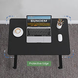 BUNOEM Mobile Standing Desk, 28x20 Pneumatic Laptop Height Adjustable Sit to Stand Table with Lockable Wheels and Gas Spring Riser (Black) BUNOEM