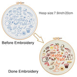 Louise Maelys Fall Embroidery Kits for Beginners,Cross Stitch kit for Adults,DIY Needlepoint for Starters,Including Cloth with Autumn Pattern,Hoop,Instruction and Threads