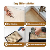 Plastic Rattan Square Webbing Roll, 16 in x 6.6 Ft, Faux Cane Webbing for DIY Home Decor Projects, Pre-Woven Open Mesh for Furniture, Bed, Cabinet, Wardrobe, Room Divider, Light Shade Laphivieh