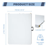 CARTMAN 6FT Folding Picnic Table Portable Fold-in-Half Plastic Dining Picnic Party Table with Tablecloth, White CARTMAN