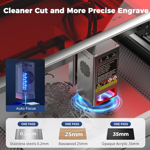 Creality Falcon2 Pro S 40W Laser Engraver, 600mm/s High Speed Laser Cutter with Air Assist, Dual Mode&Auto Focus Laser Module, Auto Fan, Camera Positioning,Safety Switch for Wood Metal Leather Creality
