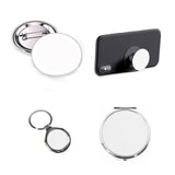 Muka 100Pcs 1.5 Inch Round Sublimation Blank Aluminum Sheets, Aluminum Board Heat Transfer for Breastpin, Retractable Badge Holder, Photo Tray, Collapsible Phone Holders Muka
