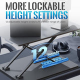 yoopin Standing Desk Converter, 25.16" × 15.75" Height Adjustable Laptop Stand for Desk, Sit Stand Monitor Stand, No Assembly Required for Home and Office Use (Black) yoopin