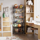 SINGAYE 6 Tier Basket Shelf Wire Shelving Unit Adjustable Storage Shelves Big Basket Rack for Garage Kitchen Office Pantry Corner 17" Dx12 Wx63 H Black SINGAYE