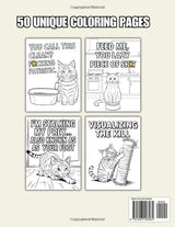Swearing Cats With An Attitude: A Funny Adult Coloring Book (Swearing Cats Coloring Books) WoodArtSupply