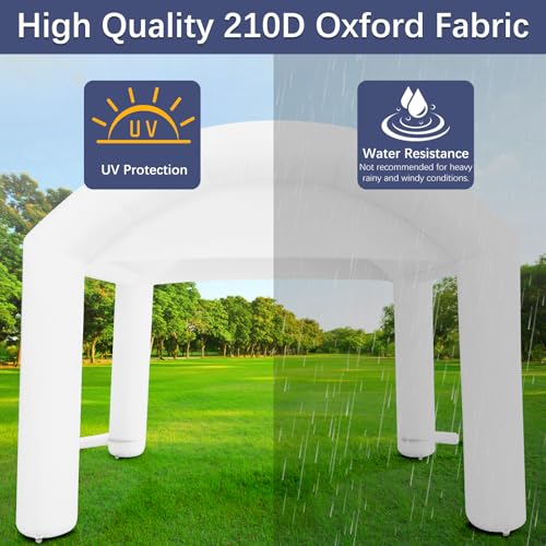 Heipigo 13'x10' Canopy Tent for Parties, Easy Outdoor Sun Shade, Large Inflatable Pop Up Tent, Foldable,for Events Carnival Catering Backyard Wedding Carpas para Patio-White (Without Blower Heipigo