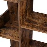 Tree-Shaped Bookshelf with 8 Storage Shelves in Rustic Brown by VASAGLE VASAGLE