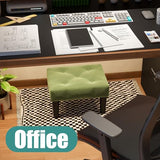 viewcare Ottoman Foot Stool, Green Small Ottoman footrest, Velvet Soft Footrest Ottoman with Wood Legs, Sofa Footrest Extra Seating for Living Room Entryway Office viewcare