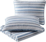 Nautica - Queen Quilt Set, Soft & Breathable Cotton Bedding with Medium Weight Feel, Reversible 3 Piece Bed Set with Matching Pillowcases (Jettison Grey)