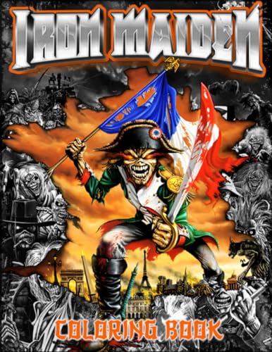 I r o n M a i d e n Coloring Book For Adults: Premium High-Quality New Edition Coloring Book For Adults Relaxation | New Year Eve Holiday Birthday Gift For Adults, Men & Women WoodArtSupply