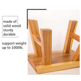 Golden Sun WM Sturdy Step Stool Footstool Solid Wooden 11 inch for Kids Adults Plant Stand Plant Stand Fishing Stool (Natural), Small Golden Sun WM