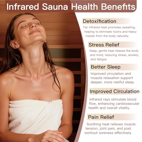 2 Person Infrared Sauna for Home, Low EMF Heater Panels & Chromotherapy Lighting, 1760W/120V, Perfect for Personal Home Sauna for Relaxation and Spa Wellness, 51.18" x 35.43" x 74.8" INFRADELUX