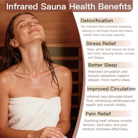 2 Person Infrared Sauna for Home, Low EMF Heater Panels & Chromotherapy Lighting, 1760W/120V, Perfect for Personal Home Sauna for Relaxation and Spa Wellness, 51.18" x 35.43" x 74.8" INFRADELUX