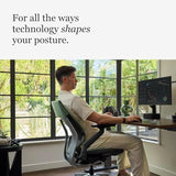 Steelcase Gesture Office Chair - Ergonomic Work Chair with Wheels for Carpet - Comfortable - Intuitive-to-Adjust for Desk - 360-Degree Arms - Graphite Gray Fabric Steelcase
