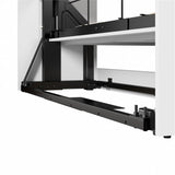 Pemberly Row Queen Size Wall Bed with Wooden Slats in Wood, in White, No Box Spring Needed, Easy Assembly Pemberly Row