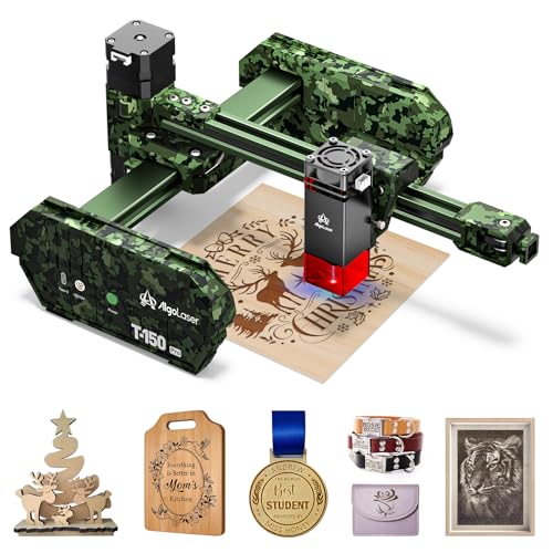 AlgoLaser 3W Mini Laser Engraver Machine - Portable Laser Engraver for Beginner & DIY, Tank-Style Design 8000mm/min High Speed & 150x150mm Engraving Area & Tilt Detection, 3000mW Generic